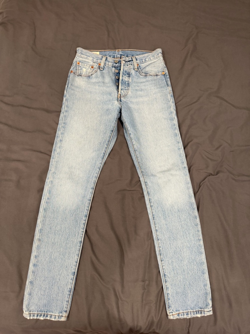 Levis 501 Light Wash Women's Straight Jeans - Unbranded